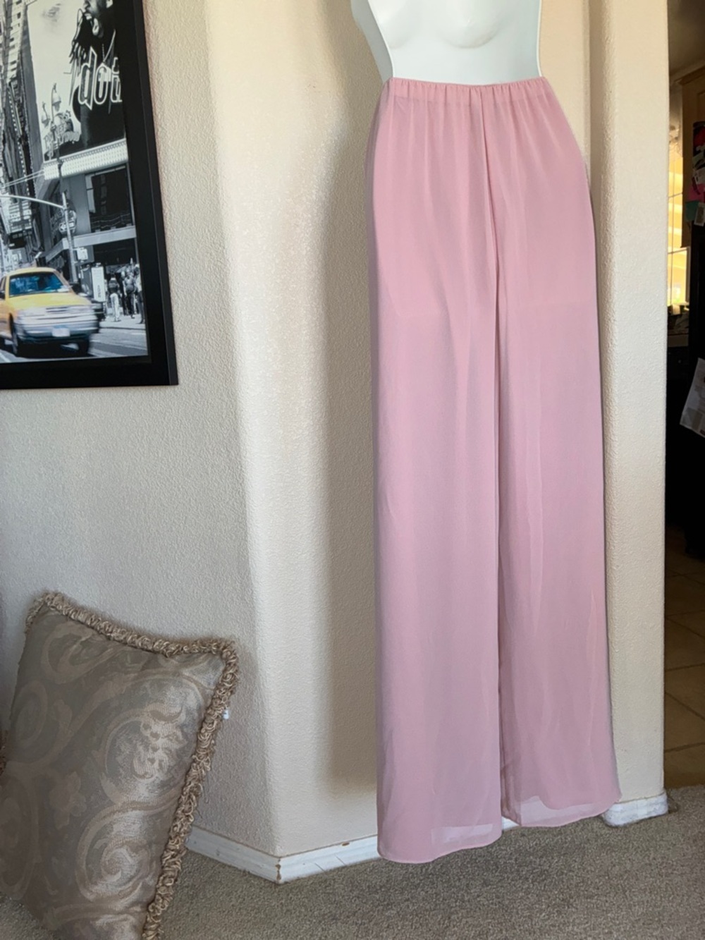 ALEX EVENING Palazzo Pants, Women's, M, Blush Pink, Wide Leg. EUC - Picture 6 of 13